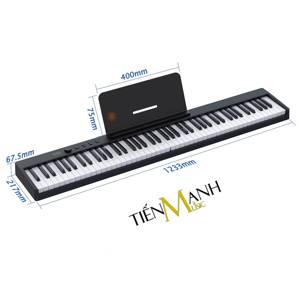 [Gấp Gọn] Đàn Piano Điện Konix PJ88C - 88 Phím Cảm Ứng Lực Có Loa (Pin sạc, Bluetooth, Pedal PJ88)
