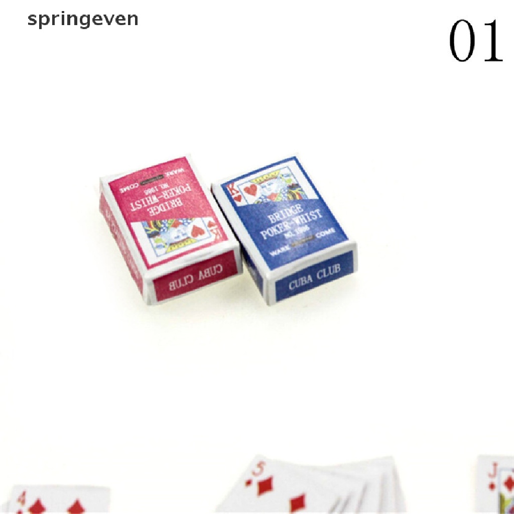 Bộ bài tây tỉ lệ 1:6/ 1:12 dùng trang trí nhà búp bê