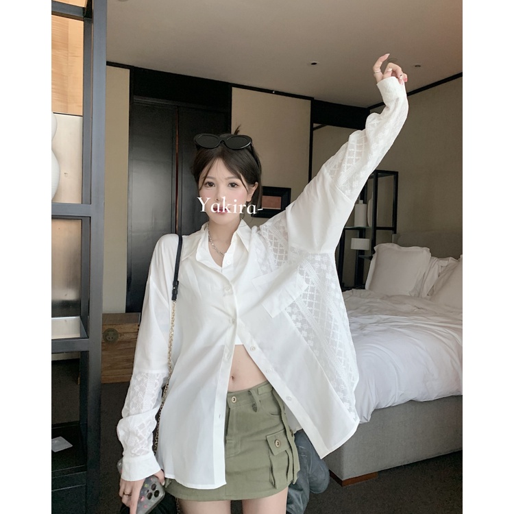 Áo Sơ Mi chiffon Tay Dài Dáng Rộng Phong Cách Hàn Quốc Dành Cho Nữ