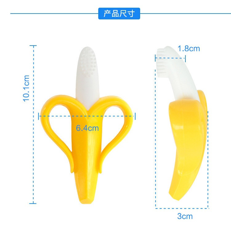 Đồ Chơi Gặm Nướu Hình Quả Chuối Bằng Silicone Dành Cho Trẻ Nhỏ