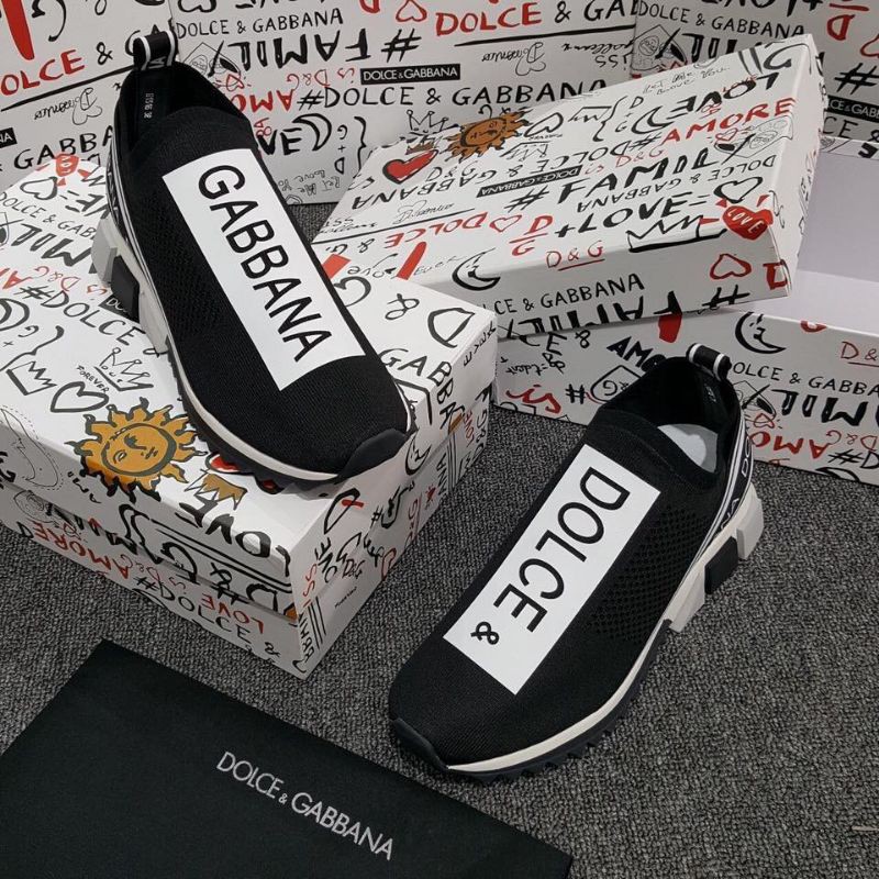 (ẢNH THẬT Ở CUỐI)Giày thể thao dolce Gabbana đen full size nam nữ 36-45