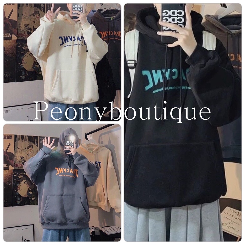 Áo Hoodie Trac PEONYB Unisex [FREESHIP] 🌸 Sweater form rộng tay bồng, nỉ bông có mũ vintage cá tính nam nữ Ulzzang 🌸 | BigBuy360 - bigbuy360.vn