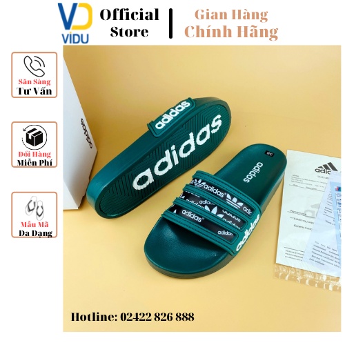 Dép nam thời trang Adidas ViDu 21117 màu xanh chất liệu cao su cao cấp, chống thấm nước