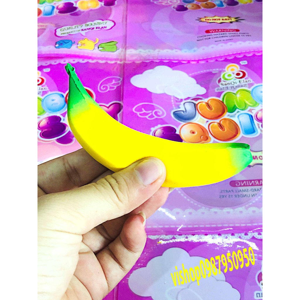 Đồ chơ squishy nắm bóp hình quả chuối dễ thương giúp thư giãn căng thẳng