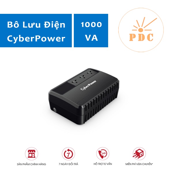 Bộ lưu điện CyberPower BU1000/ BU1000E/ BU1000EA 1000VA/600W - Hàng Chính Hãng (PDC-TECH)