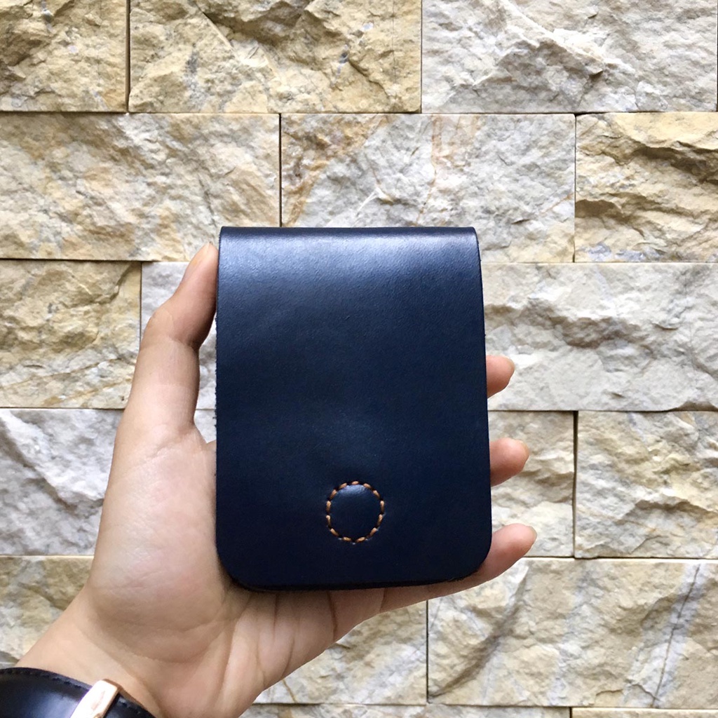 Ví Da Gerbera Handcrafted Mini Wallet HAVIAS - Xanh Navy