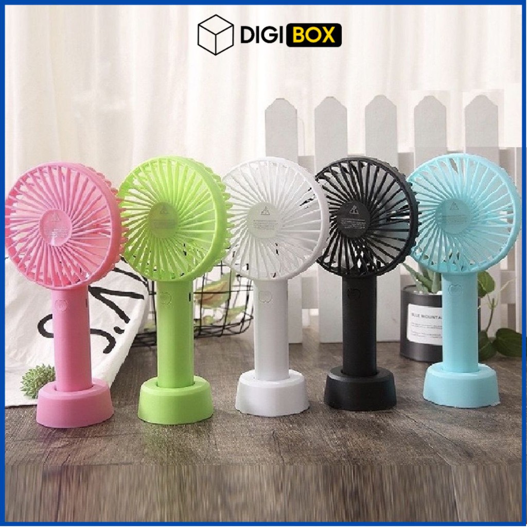 Quạt mini tích điện cầm tay có đế để bàn 3 tốc độ gió N9