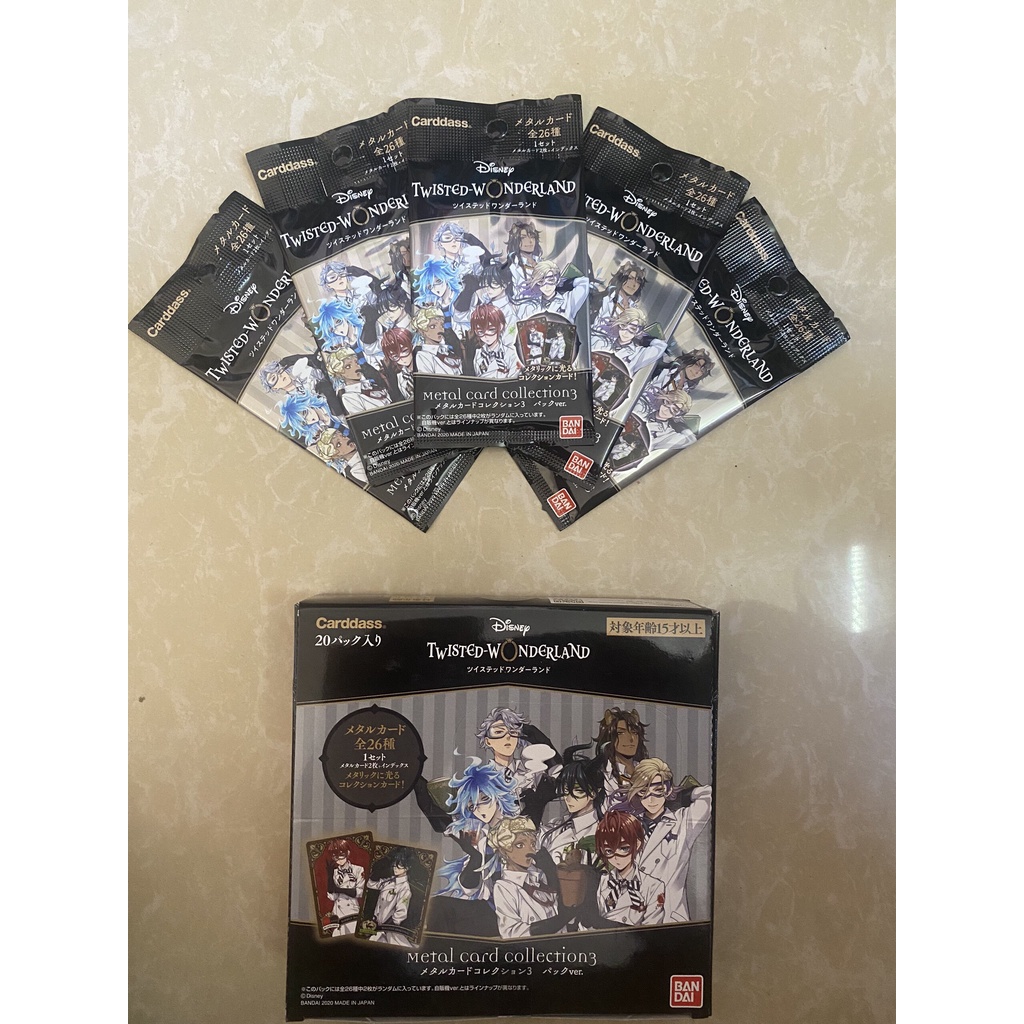 Gói thẻ nhân phẩm Disney Twisted Wonderland Metal Card Collection vol 2, vol 3