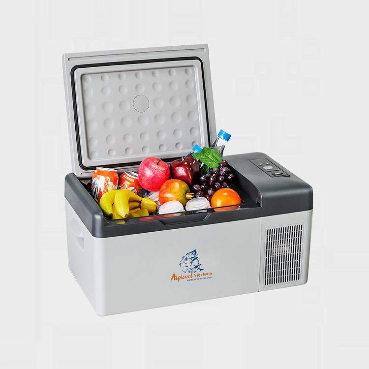 Tủ lạnh mini ô tô Alpicool C15 - 15l - đông đá âm 20 độ C - điều khiển app điện thoại