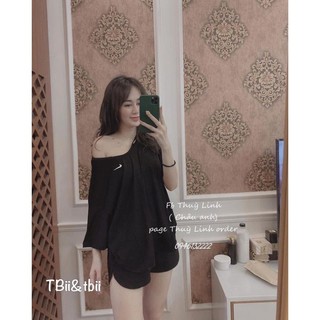 Áo thun xẻ tà vạt bầu
