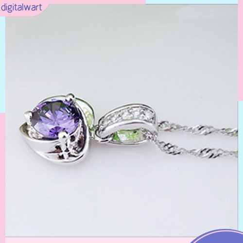 Dây Chuyền Mặt Trái Tim Đính Đá Thời Trang Cho Nữ