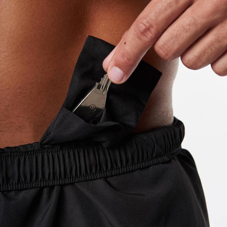Quần Short Thể Thao Chất Liệu Polyester Màu Đen Thoải Mái Cho Nam