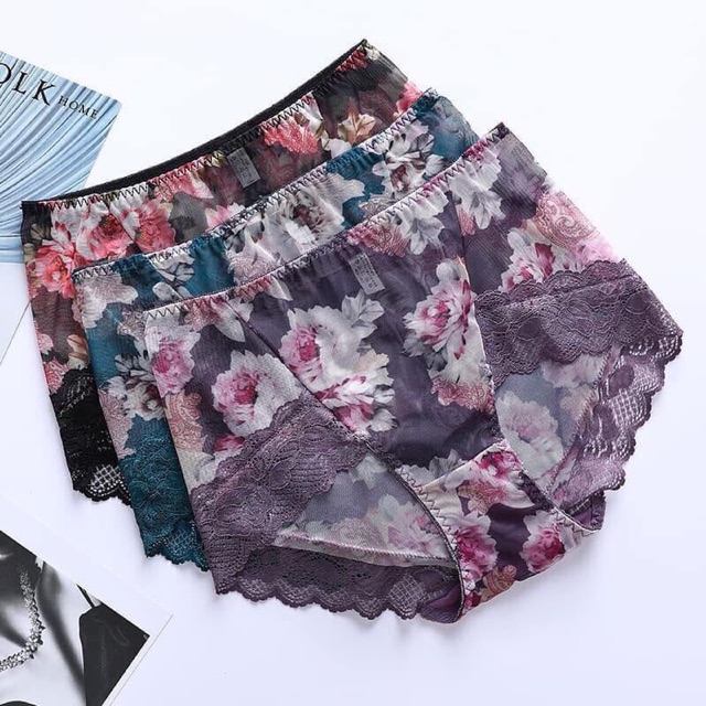 Set 5 quần lót ren hoa 3D cao cấp 5818