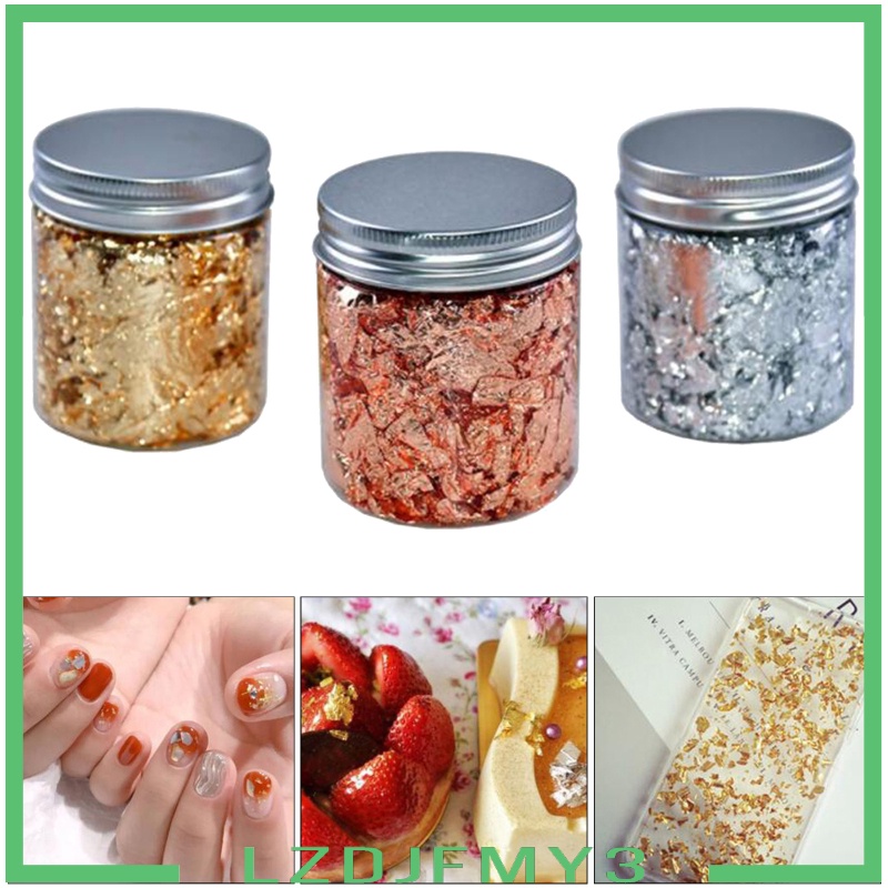 Pet home  3 Pcs Foil Flakes Luxury Nail Art Sequins Fragments Glitter Decor Decals