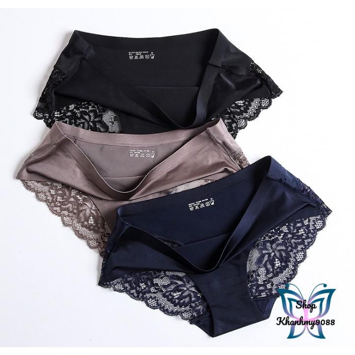 Combo 10 Quần lót nữ đúc su phối ren có chọn màu chọn size lớn QL12