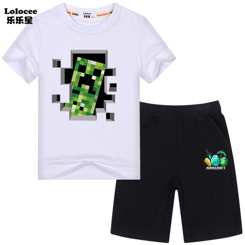 Set Đồ 2 Món Hóa Trang Nhân Vật Trong Game Minecraft Cho Bé Trai