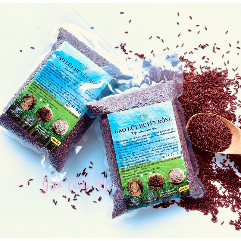 Gạo Lức Huyết Rồng (Túi 2ký Hút Chân Không )