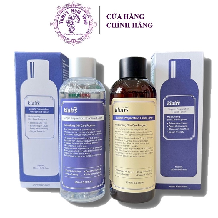 GIÁ HỦY DIỆT] Nước hoa hồng Dear Klairs Supple Preparation toner 180ml