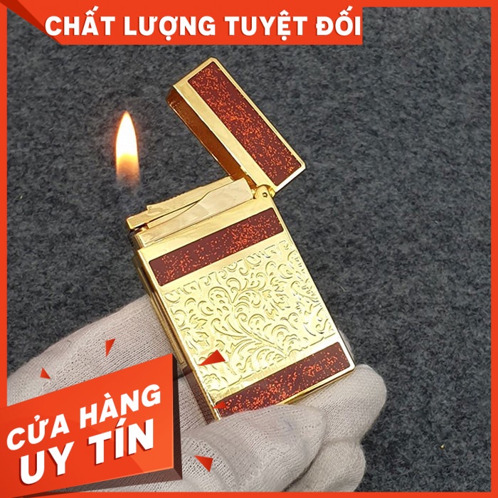 Quẹt Bật Khò Đánh Lửa D.upont D46V Hoa Văn Sơn Mài Chấm Đỏ Cao CấpMua nhanh