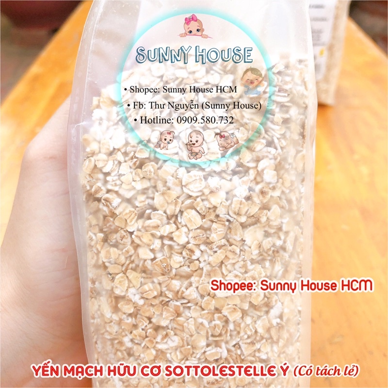 Yến Mạch Hữu Cơ Sottolestelle Ý 500g