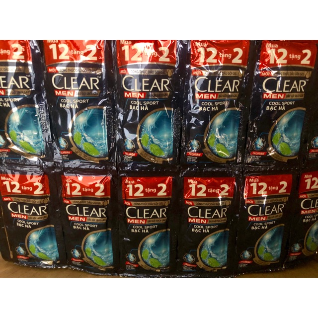 Dây 12 gói dầu gội Clear Men