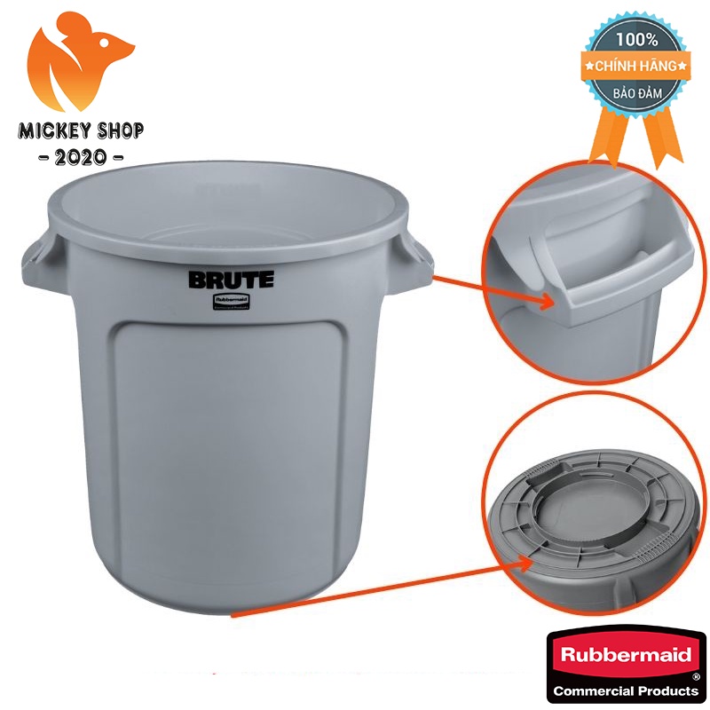 Thùng Nhựa Đa Năng Brute 37 Lit - 10 gallons Cao Cấp RUBBERMAID - CHÍNH HÃNG