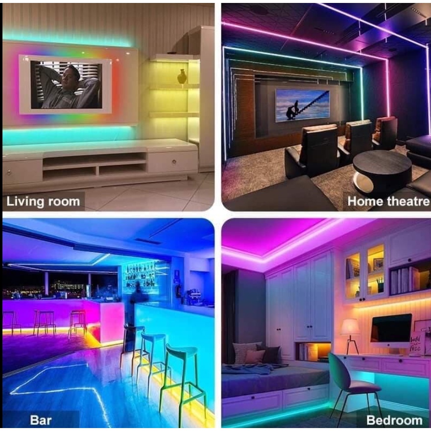 Combo Đèn Led Tiktok 5m DIY Led RGB 5050RGB + Nguồn 12v + Bộ Điều khiển Remote 44 phím