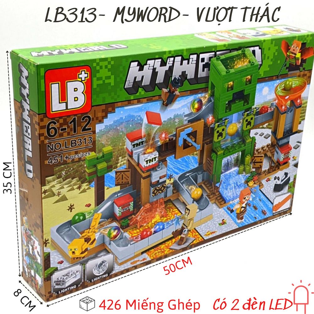 Bộ Lắp ráp Minecraft -Trận chiến với bộ xương - Lắp ráp mô hình MY WORLD- Nhiều Mẫu