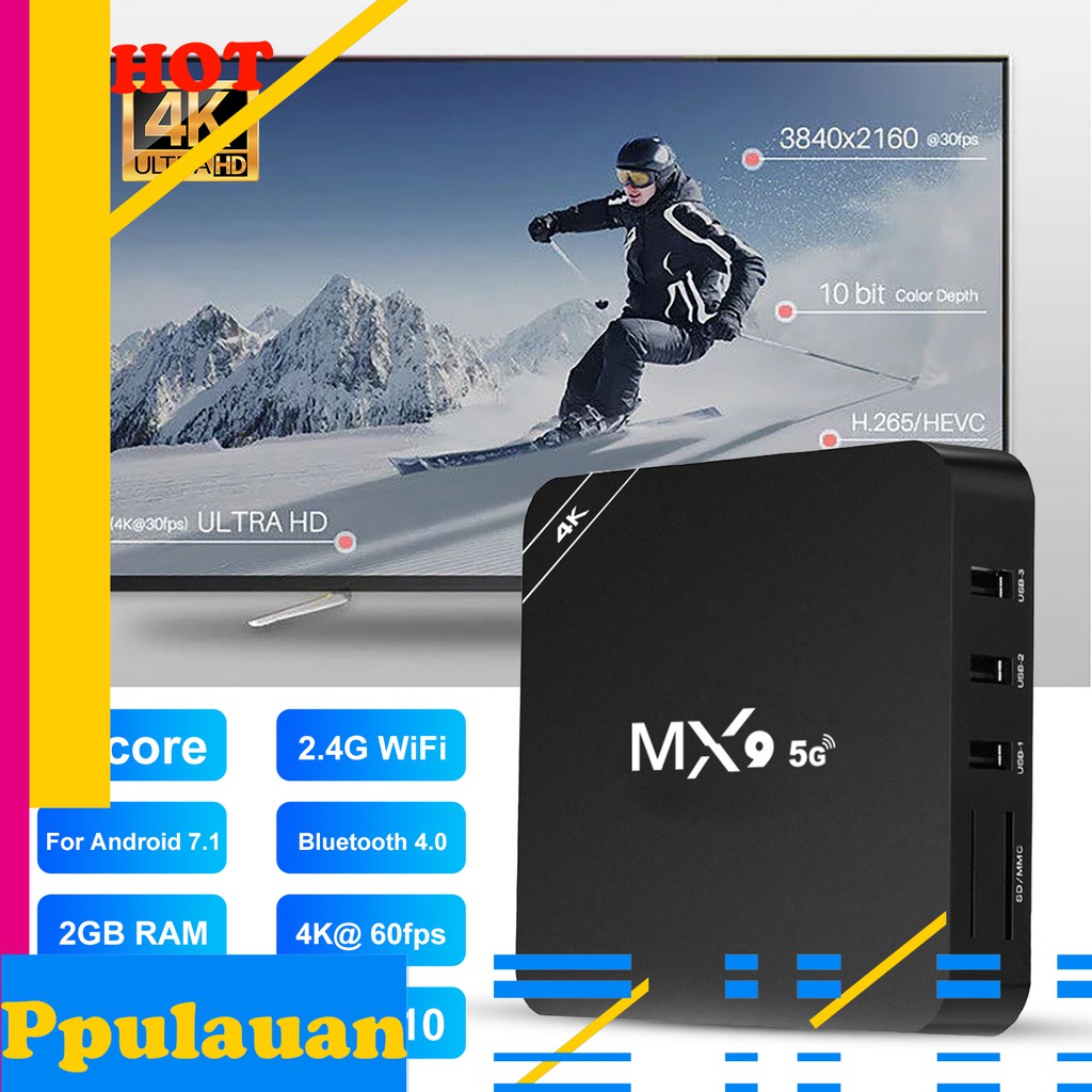 Thiết Bị Chuyển Đổi Tv Thường Thành Smart Tv Mx9-5G 4k 2.4ghz Wifi Chuẩn Eu / Uk / Us