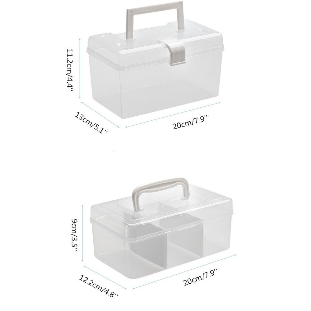 Hộp Đựng Dụng Cụ Sơ Cứu Trong Suốt Đa Năng Chống Bụi Có Nắp Đậy