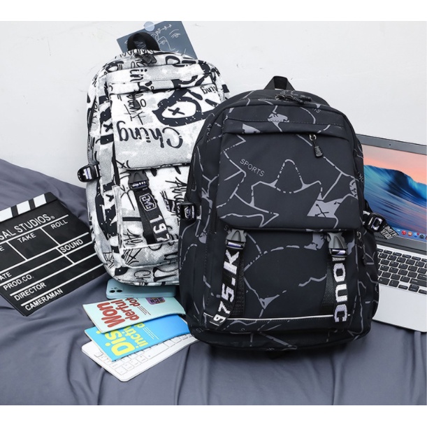 Balo học sinh - balo unisex đi học đựng laptop, vải chống thấm phong cách ulzzang siêu đẹp Msport 1hitshop MKZ103