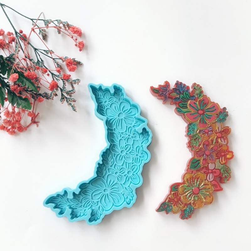 Khuôn Silicone Làm Đế Lót Ly Hình Hoa Mặt Trăng DIY