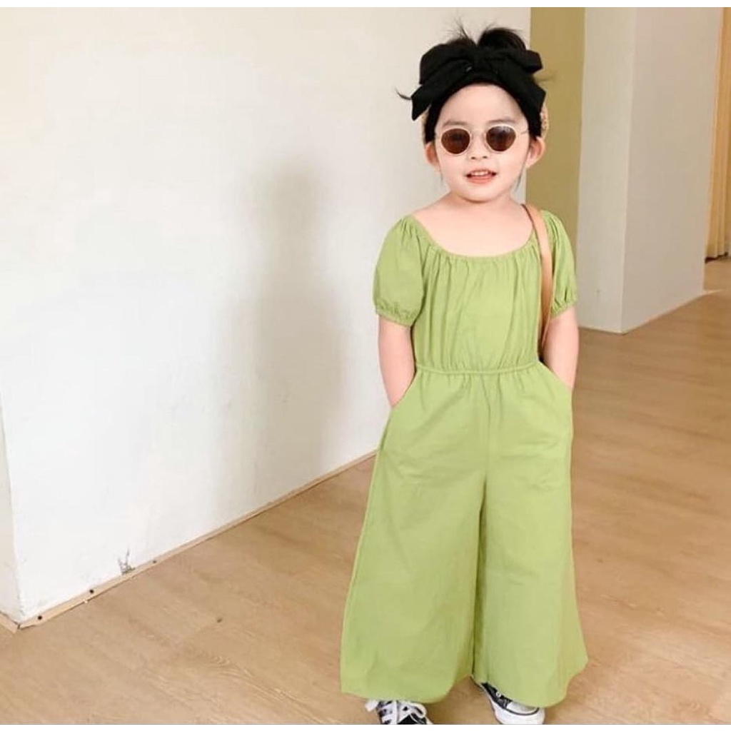 Jumpsuit In Họa Tiết Hoạt Hình Hàn Quốc Cho Bé Gái Từ 1 2 3 4 5 Tuổi