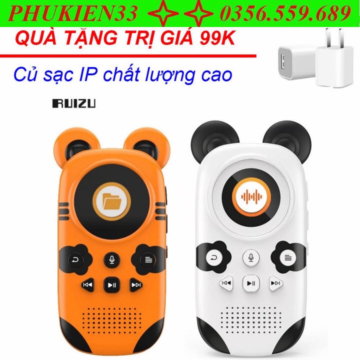 QUÀ TẶNG TRỊ GIÁ 99K. Máy nghe nhạc Ruizu X30; X31 Bluetooth MP3 1.5Inch 16 GB kiểu dáng Dễ Thương hỗ trợ FM, Ghi Âm