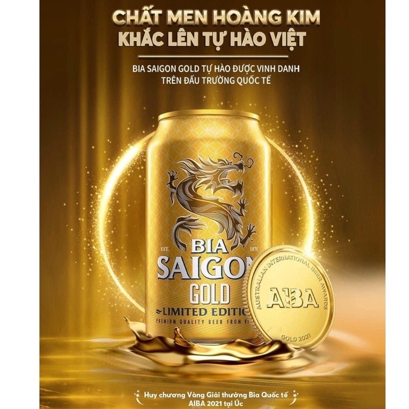 Bia sài gòn gold lon 330ml