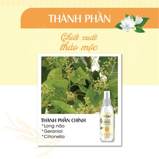 Combo 2 xịt khử mùi thơm phòng 24Care Sả Java + Quế 100ml/chai