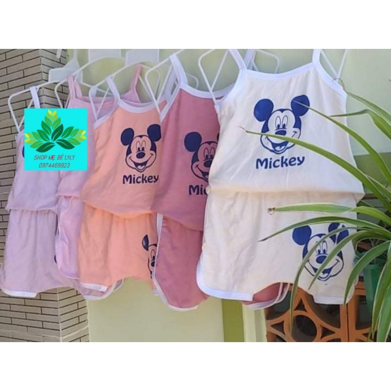 đồ bộ mặc hè in mickey đẹp mát cho bé gái