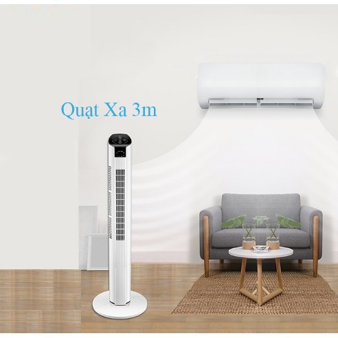 Quạt tháp không cánh Vie poco tích hợp chế độ cung cấp ion âm, lọc không khí