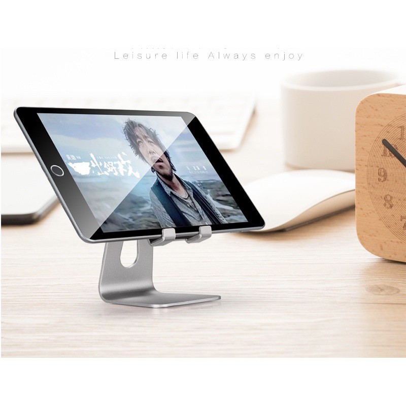 Giá đỡ nhôm Aluminum cao cấp để Ipad, Iphone, kẹp điện thoại, máy tính bảng - Loại chắc chắn (AG01) | BigBuy360 - bigbuy360.vn