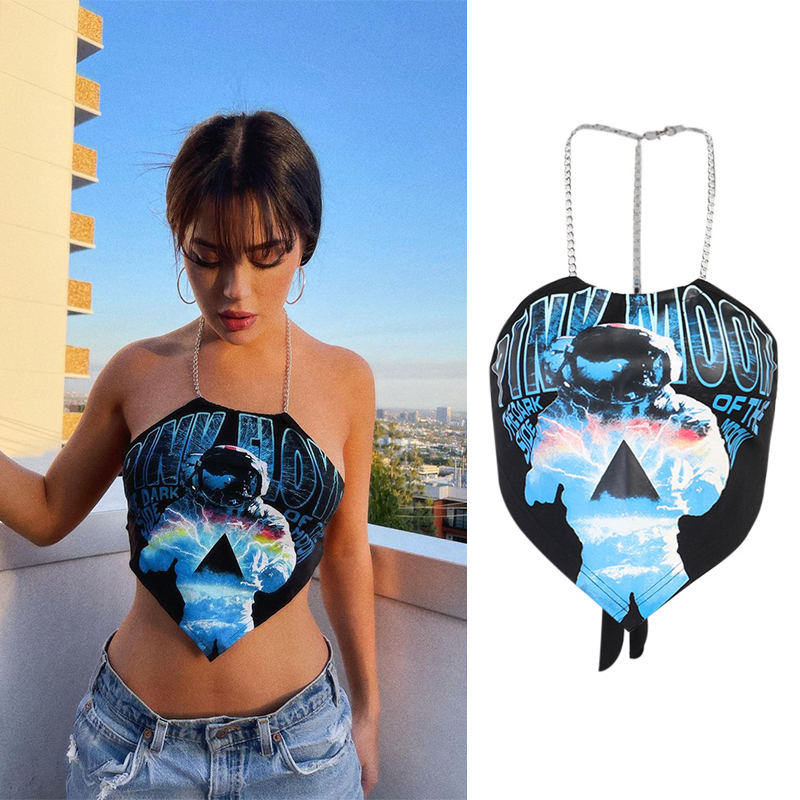 Áo Thun Lửng Không Tay Hở Lưng Gợi Cảm Cho Nữ