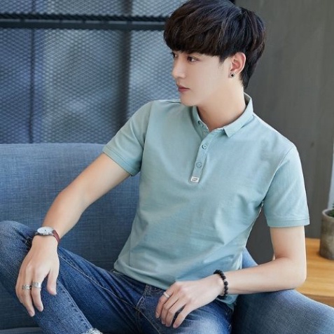 Big Sale Áo Thun Nam BoDy Ngắn Tay Cổ Bẻ Phong Cách Hàn Quốc Chất Coton Co Giản Mèm Mịn - Petals_store
