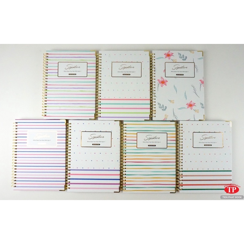 Sổ lò xo cao cấp phong cách simple A5 140 trang  Signature TienphatBook