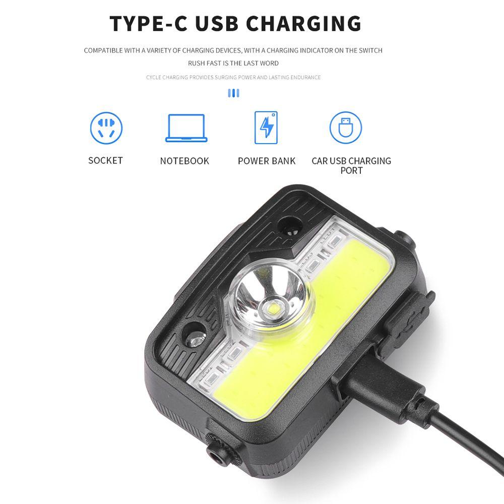 Đèn Pha Cảm Ứng Loại C-USB XPG + COB Chất Lượng Cao