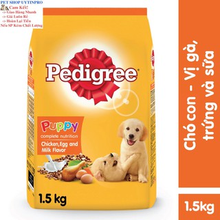null THỨC ĂN PEDIGREE DẠNG HẠT CHO CHÓ CON Vị gà, trứng và sữa Gói 1.5kg - Pet shop Uytinpro
