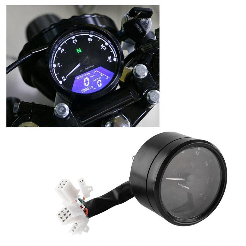 Đồng hồ đo tốc độ kỹ thuật số có màn hình LED hiển thị 12000RPM gắn xe máy xe mô tô kèm phụ kiện