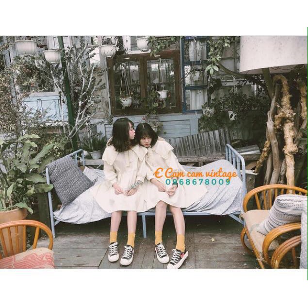 TẤT VỚ CAO CỔ NAM NỮ  VINTAGE NHÚN HÀN QUỐC - CAM CAM VINTAGE