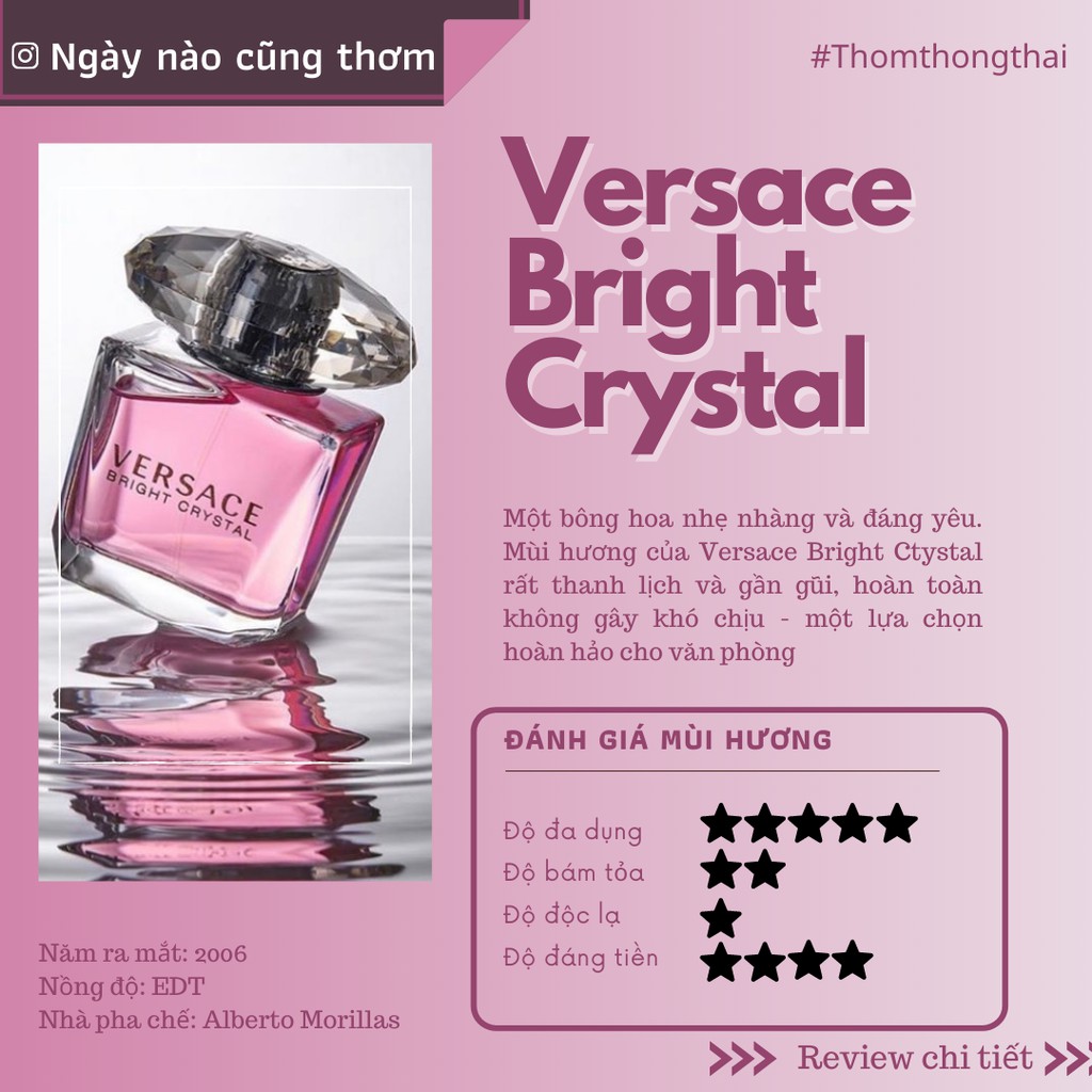 Thơm một chút - Nước hoa Versace Bright Crystal