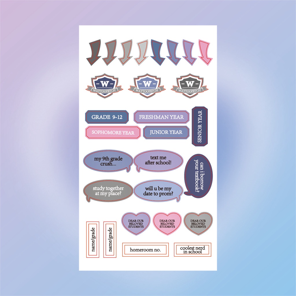 Sticker Dán Khung Ảnh Trang Trí DIY Hình Ngôi Sao/Chữ Ký Tự Trang Trí Phong Cách Hàn Quốc Ins