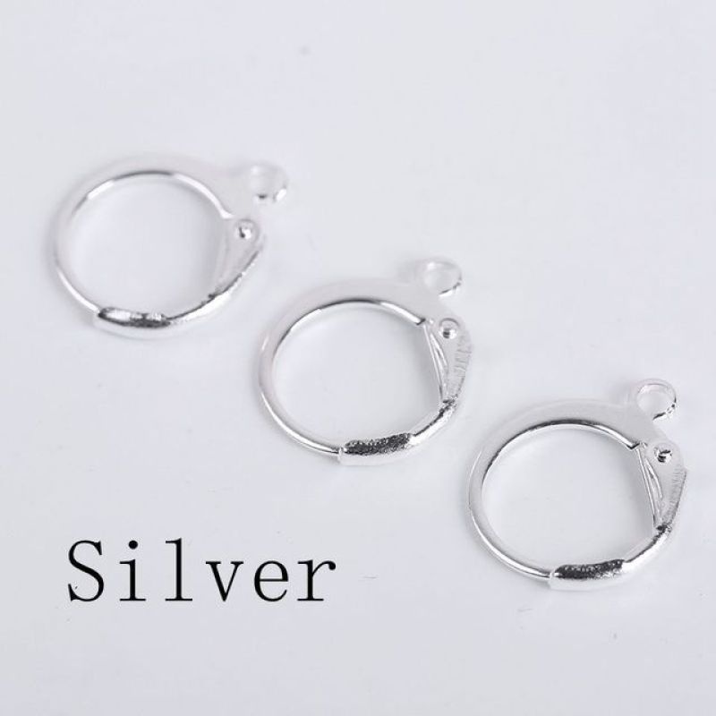 Set 100 Móc Khuyên Tai 14x12mm Bằng Thép Không Gỉ Tiện Dụng