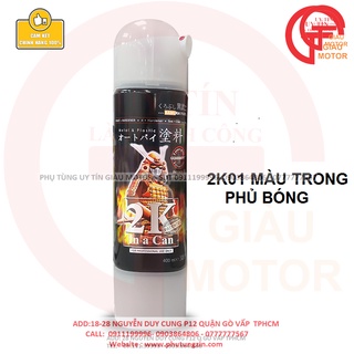 2k01 _ Chai Sơn Xịt Sơn Xe Máy Samurai 2K01 sơn bóng trong suốt 2 thành phần _ Clear Top Coat _ shop uy tín, giao nhanh